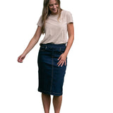 Sandra Denim Midi Skirt