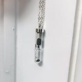 Space Time Hourglass Necklace with Meteorite Dust