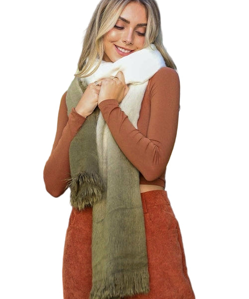 Silky Wool Ombre Scarf
