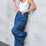 ALL THE BUZZ WASHED DENIM PANTS