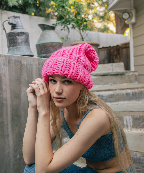 Soft Chunky Cable Knit Beanie
