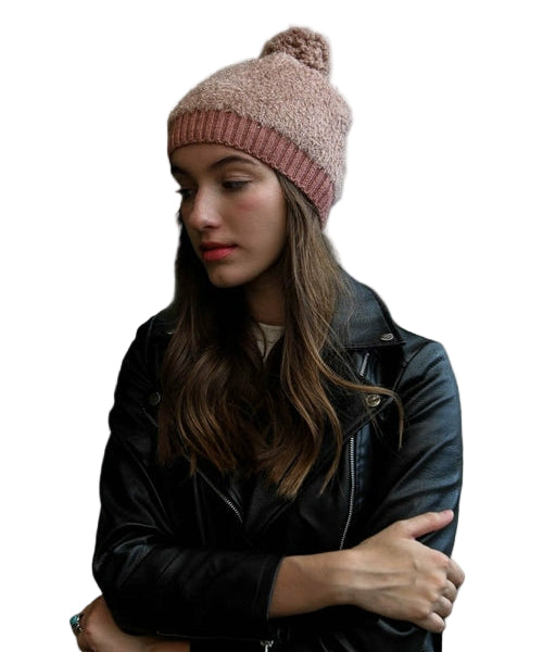 Soft Furry Pom Knit Beanie