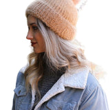 Soft Mohair Pom Beanie