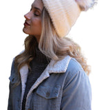 Soft Mohair Pom Beanie