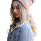 Soft Mohair Pom Beanie