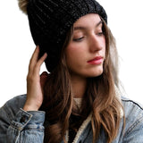 Soft Rib Knit Pom Beanie