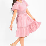 Sophie V-Neck Midi Dress