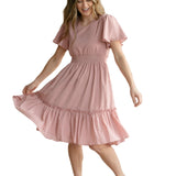 Sophie V-Neck Midi Dress