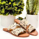Spirited Sandals in Black and White