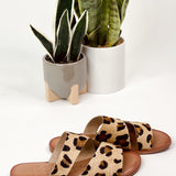 Spirited Dual Strap Slide in Leopard