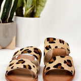 Spirited Dual Strap Slide in Leopard