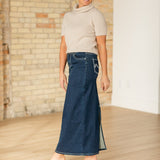 Stella Dark Wash Maxi Denim Skirt