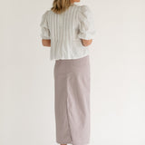 Stella Lilac Denim Maxi Skirt - FINAL SALE