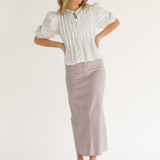 Stella Lilac Denim Maxi Skirt - FINAL SALE