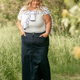 Stella Navy Maxi Denim Skirt