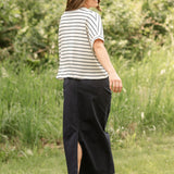 Stella Navy Maxi Denim Skirt