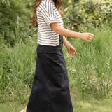 Stella Navy Maxi Denim Skirt