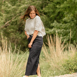 Stella Navy Maxi Denim Skirt