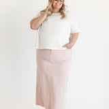 Stella Rose Denim Maxi Skirt - FINAL SALE