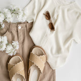 Remi Simply Taupe Denim Midi Skirt