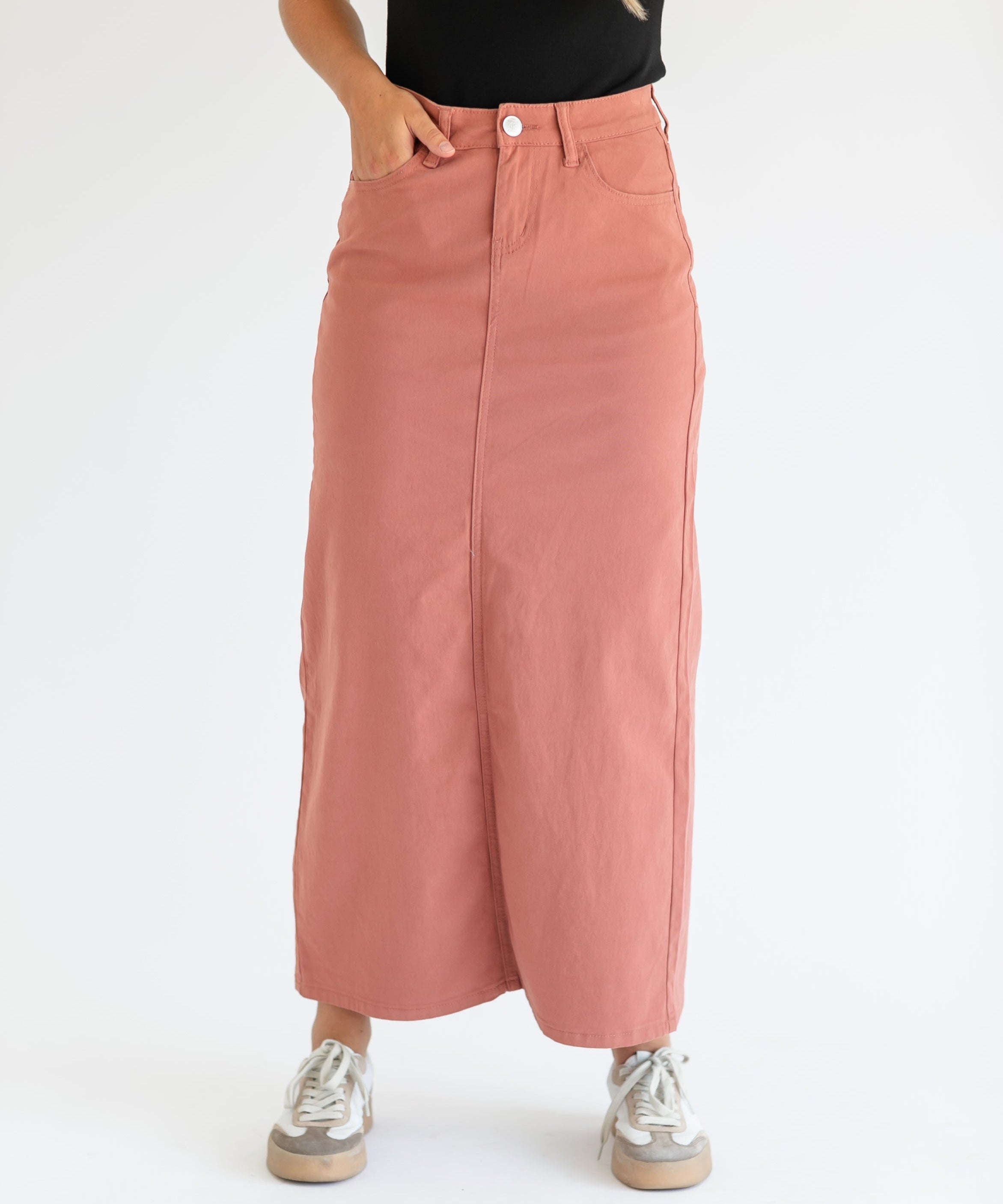 Stella Denim Maxi Skirt