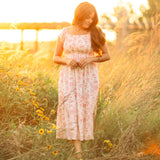 Summer Cap Sleeve Midi Dress