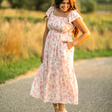 Summer Cap Sleeve Midi Dress