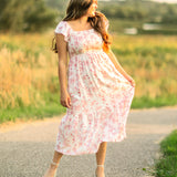 Summer Cap Sleeve Midi Dress