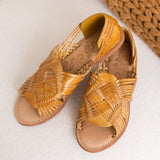Tawakoni Woven Huarache Sandal in Mustard
