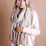 Ultra-Soft Boucle Tassel Scarf