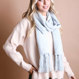 Ultra-Soft Boucle Tassel Scarf