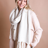 Ultra-Soft Boucle Tassel Scarf