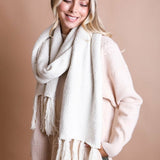 Ultra-Soft Boucle Tassel Scarf