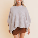 Urban Chic Ribbed Knit Sleeve Poncho