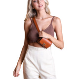 Mini Faux Leather Belt Bag – Chic with Gold Link Chain