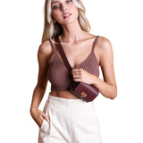 Mini Faux Leather Belt Bag – Chic with Gold Link Chain