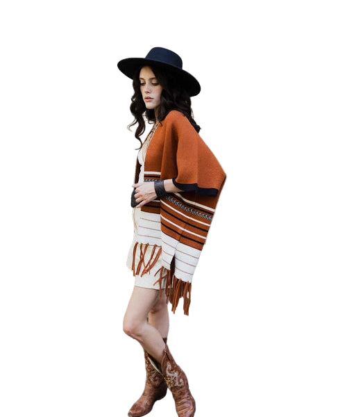 Western Luxe Fringed Ruana