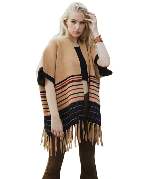 Western Luxe Fringed Ruana