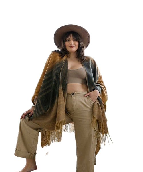 Western Style Colorblend Tassel Serape