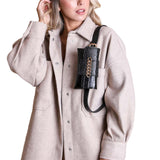 Wide Clutch Chain Belt Bag