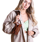 Wide Clutch Chain Belt Bag