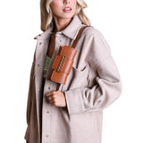 Wide Clutch Chain Belt Bag