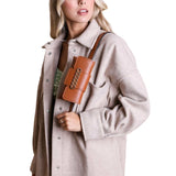 Wide Clutch Chain Belt Bag