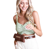 Wide Clutch Chain Belt Bag