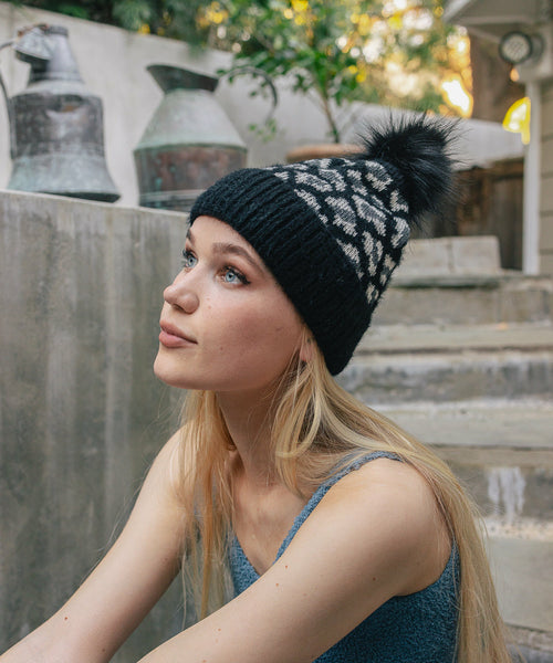 Wild Leopard Knit Beanie