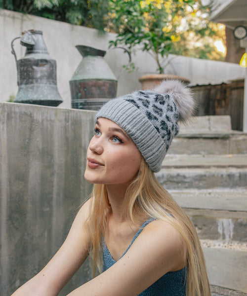 Wild Leopard Knit Beanie