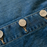 Zana Front Button Denim Midi Skirt