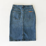 Zana Front Button Denim Midi Skirt
